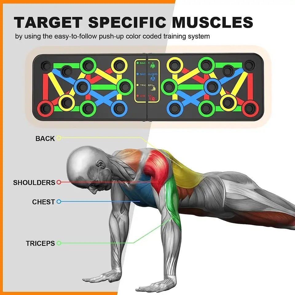 Foldable Push-Up Board | Adjustable Grip Strength Trainer